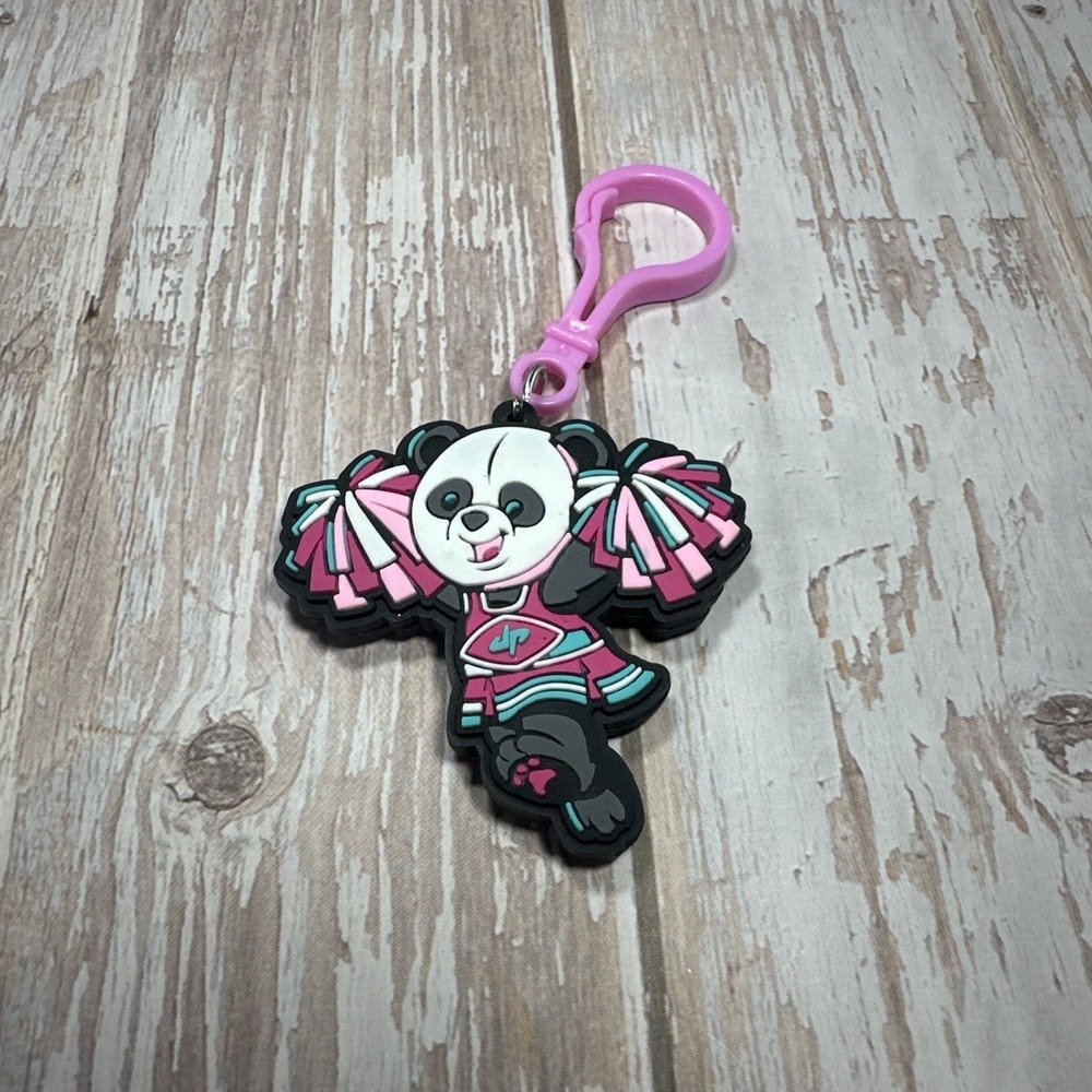 Dude Perfect Panda Cheerleader Key Ring Rubber Keychain